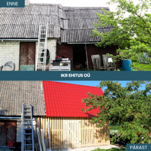 Katusevahetus, kuuri ehitus